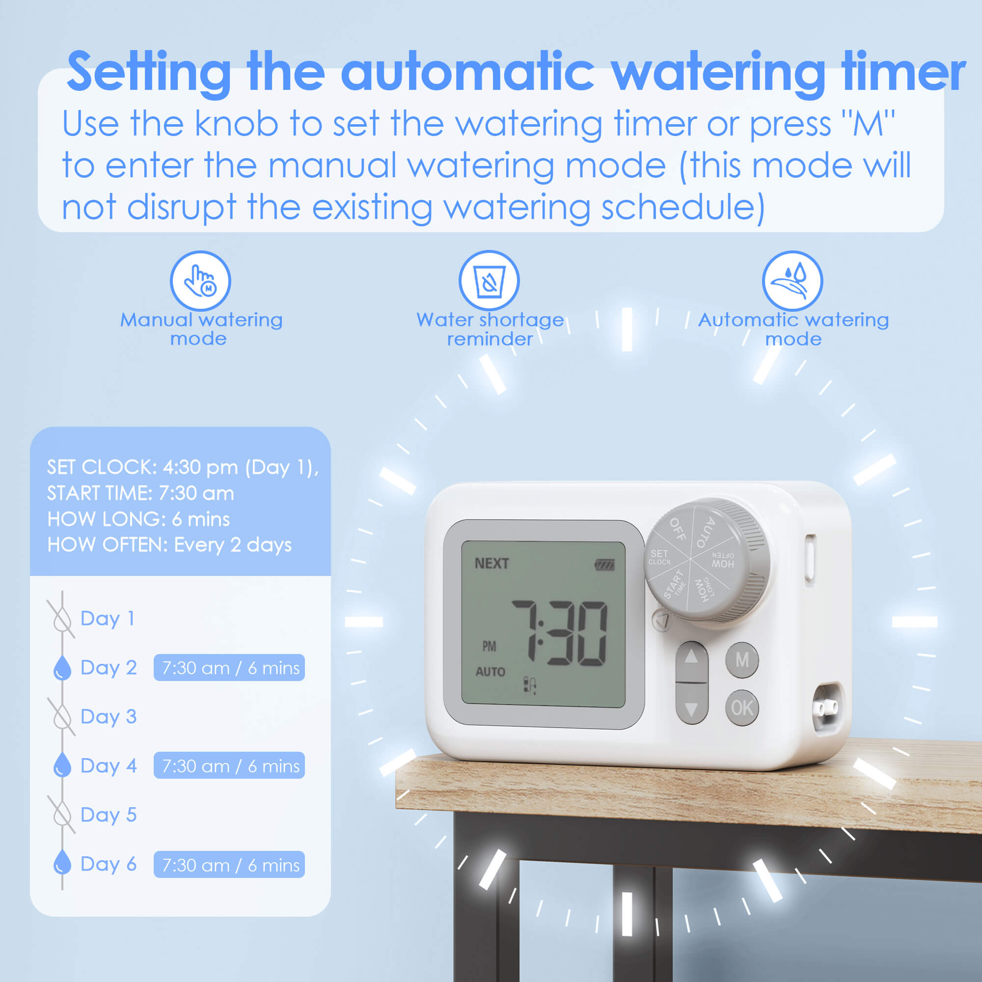 Automatic Watering System for Potted Plants, Automatic Drip Irrigation Kit, Plant Self Watering Programmable Indoor System with LED display/USB Power /Water Timer Automatic Watering System for Potted Plants, Automatic Drip Irrigation Kit, Plant Self Watering Programmable Indoor System with LED display/USB Power /Water Timer